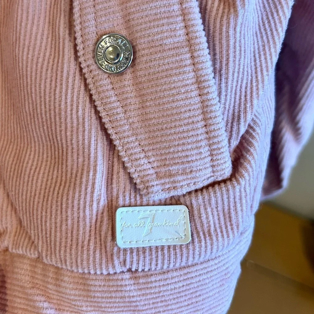 7 for All Mankind Corduroy Jacket Pink Medium
